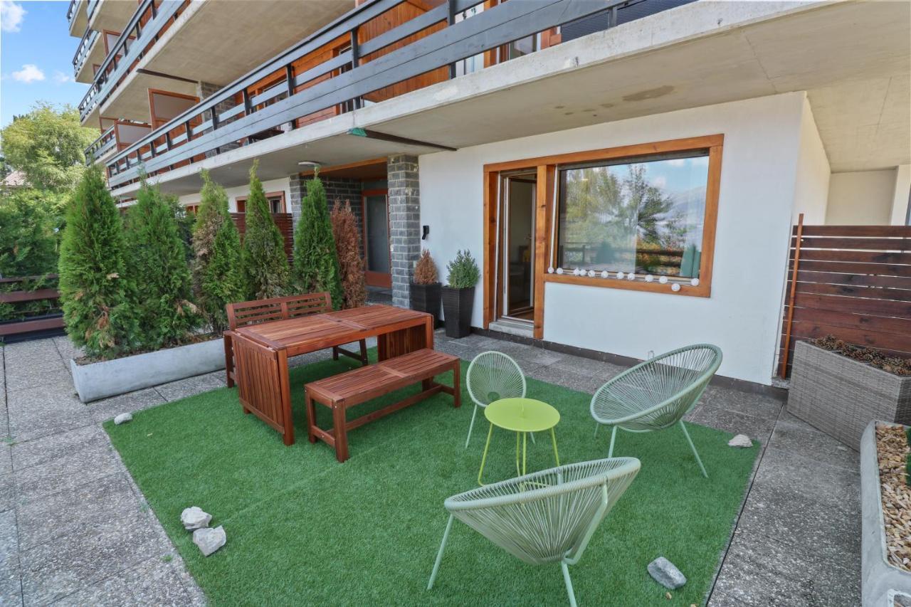 Superbe Appartement Avec Piscine Nendaz Exterior photo